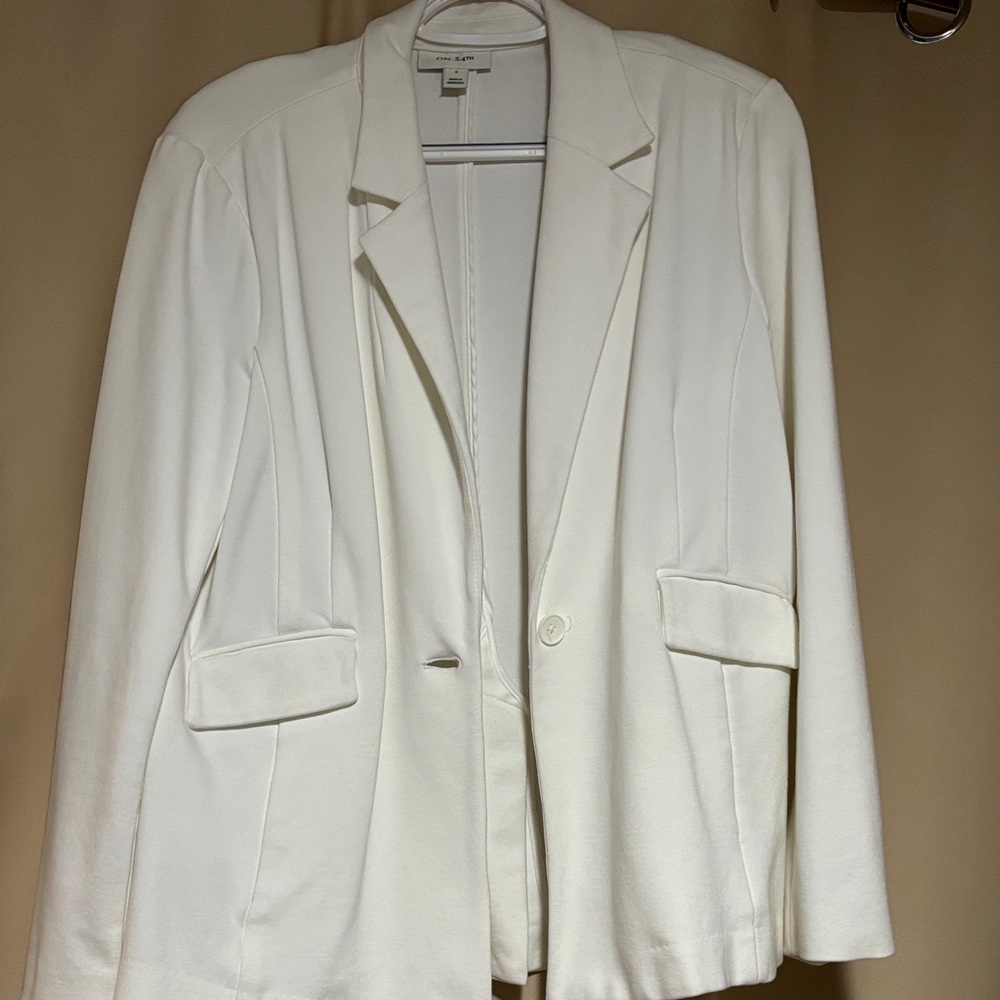 Macy's Cream Blazer for Women
